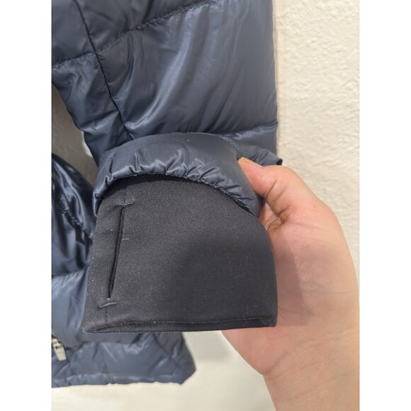 Athleta Banner Peak Goose Down Jacket Navy Blue  Water Resistant small - Picture 9 of 11
